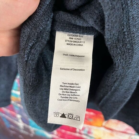 Eddie Bauer Fleece Lined 1/2 Zip Mock Neck Sweater Embroidered Logo Size Large B - Picture 5 of 6